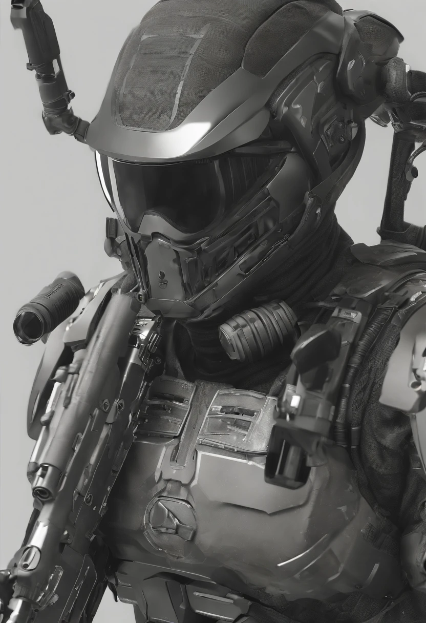 An alien android sniper with a sniper rifle and helmet, in a pose, in the style of hauntingly beautiful illustrations, slender, cyberpunk manga, Black and grey, japanese prints, photobash, realist detail, Dense atmospheric, talismans, smoke, morbid, dark, very detailed, dense atmospheric, epic, dramatic, empty, creepy, photorealistic, hyperornate details, --ar 9:18 --v 5.1 --s 750 --q 2 --v 5.1 --style raw