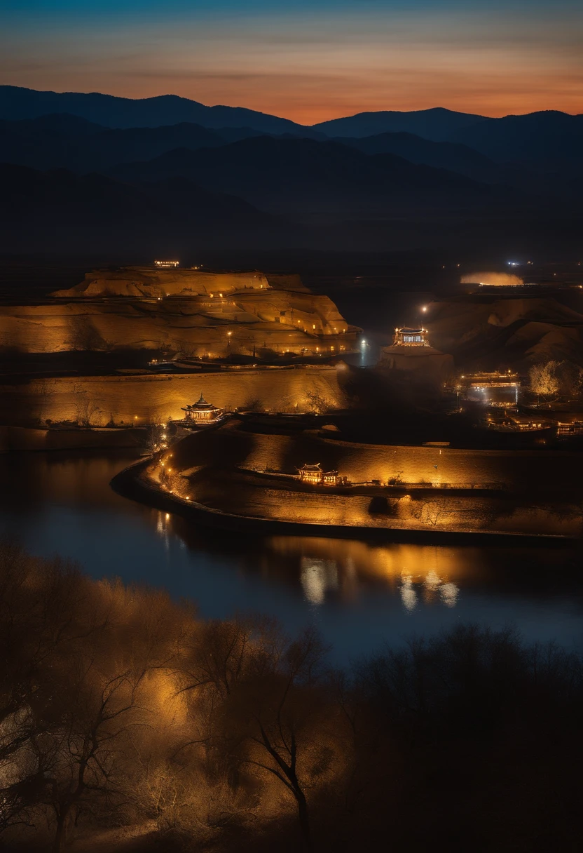Through the window, That mysterious night recently, In the twilight, it is the most romantic picture, the dark night, the tender moon, illuminating the clouds around it, and the clouds in the dark night are the murals of the Mogao Caves, cleansing the inner stream