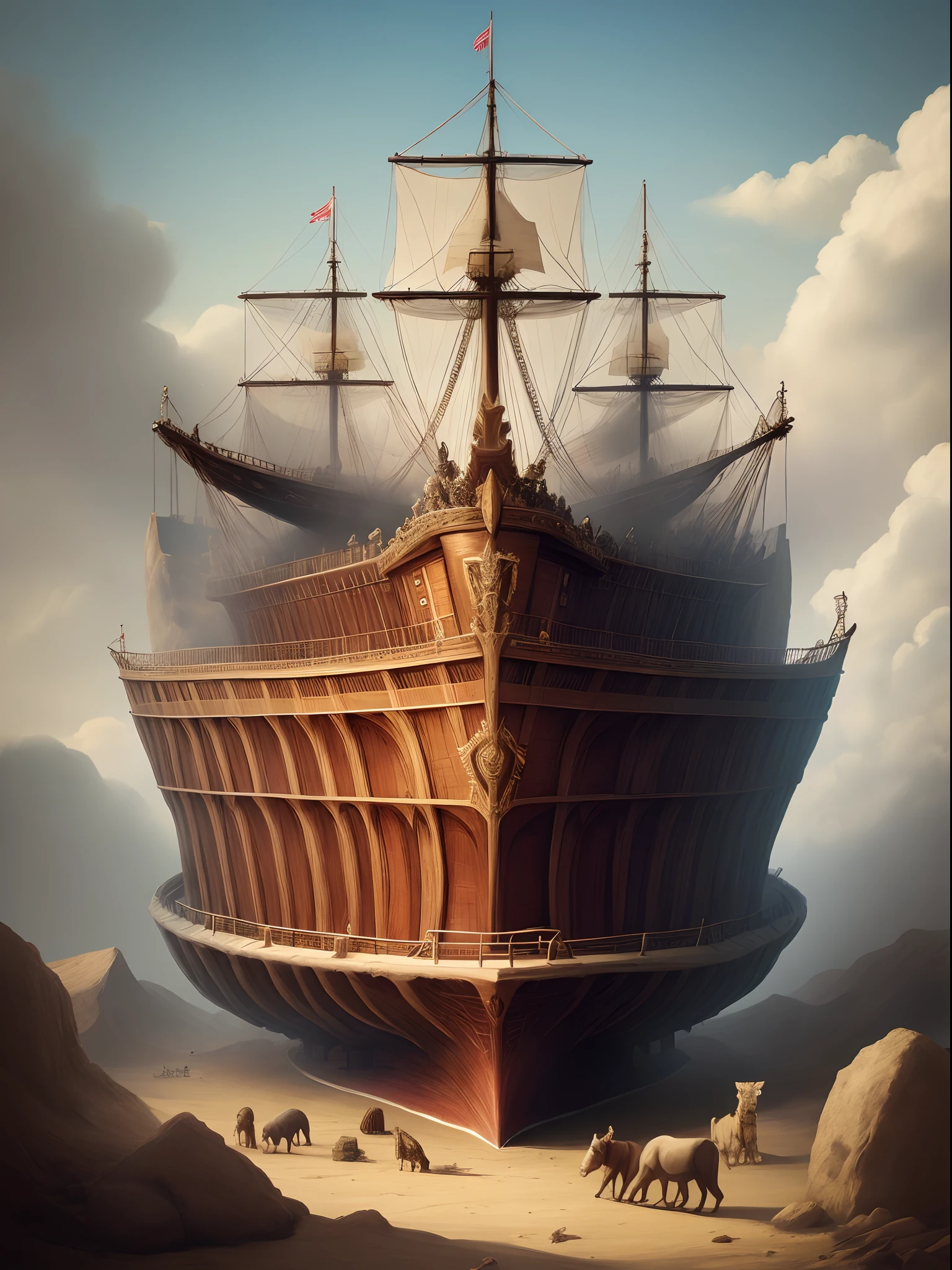 image of Noah's Ark or a model