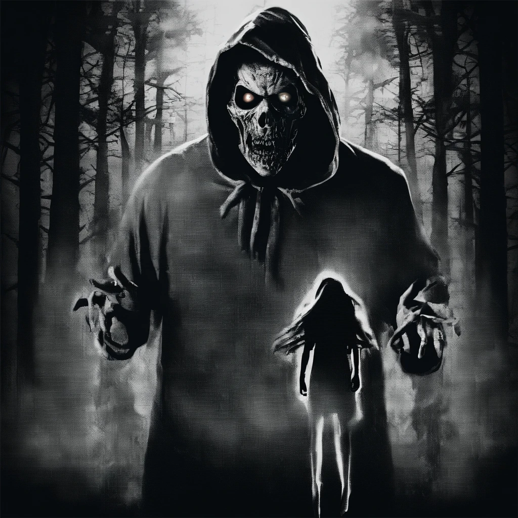 A Psycho's Attack, hood, sharp teeth, 血, Horror, murder