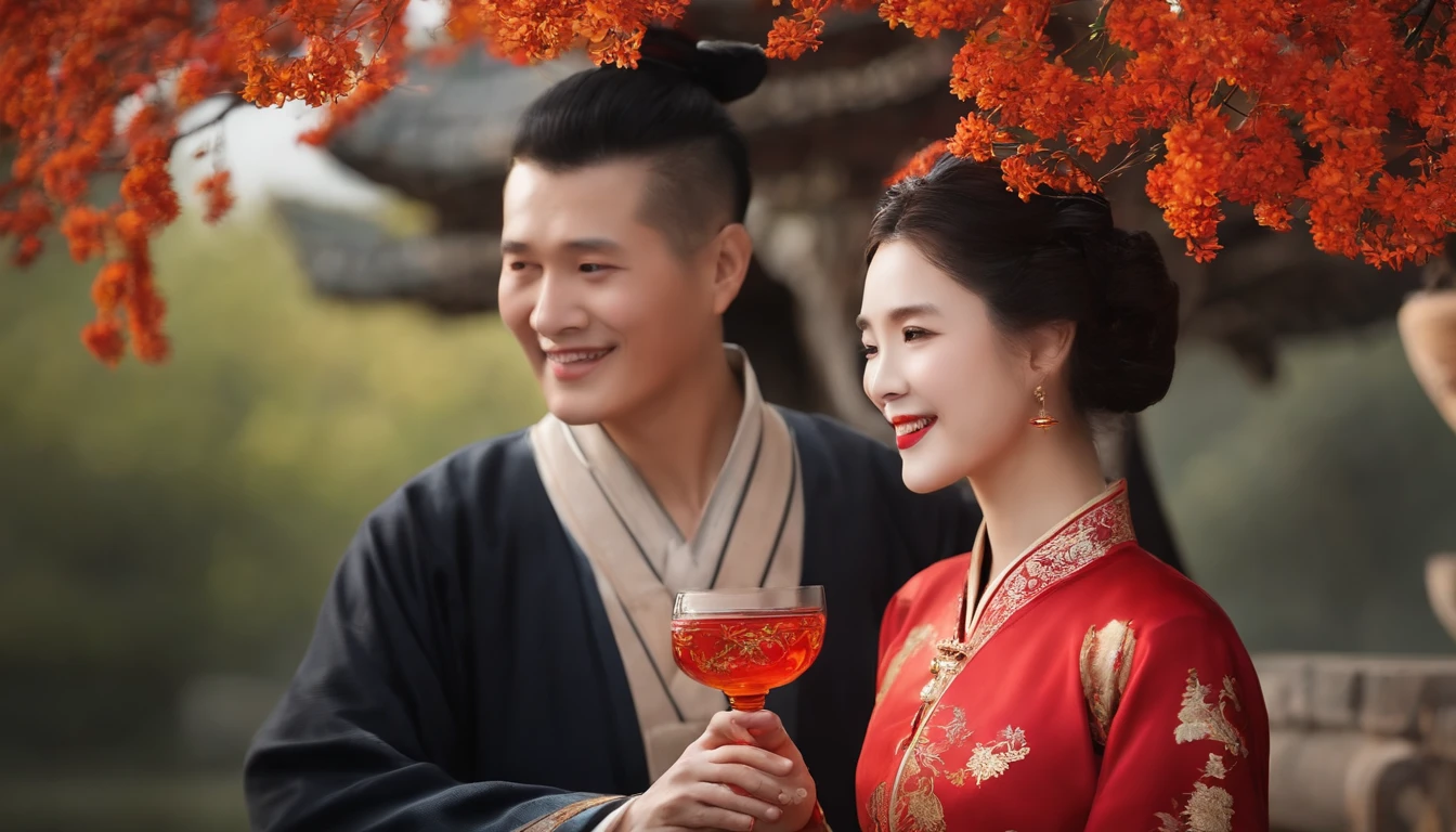Take a sip of osmanthus wine,
That osmanthus was not cut by Wu Gang
Make a poem to chant the Mid-Autumn Festival
Can that poem make Chang'e smile?
The silent and deep Guanghan Palace
You may wish to take in the displaced people of the world