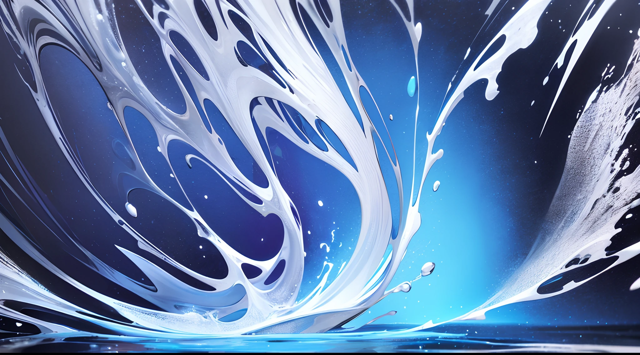fluid art, blue white, purple color