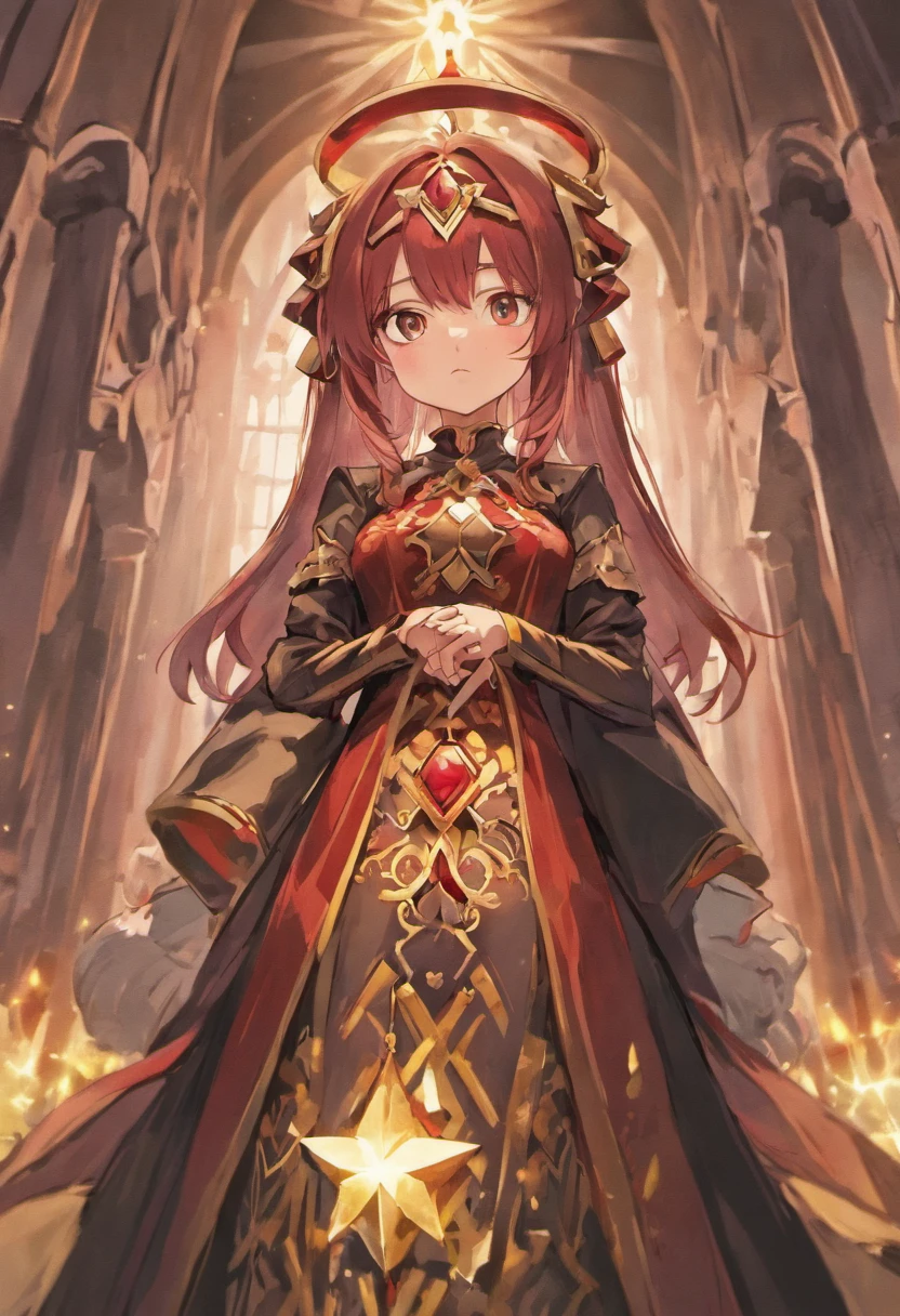 (Cinematic sensation)body Type,Juvenile,Wear a wide and solemn robe,long, black and silky hair,Akame, The main colors of clothing are black and crimson,timid, Cat's ears, female pervert々Right, obedient ,Religious dress in medieval style