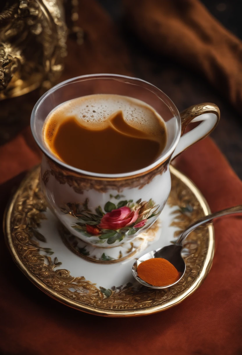 Cup of delicious coffe