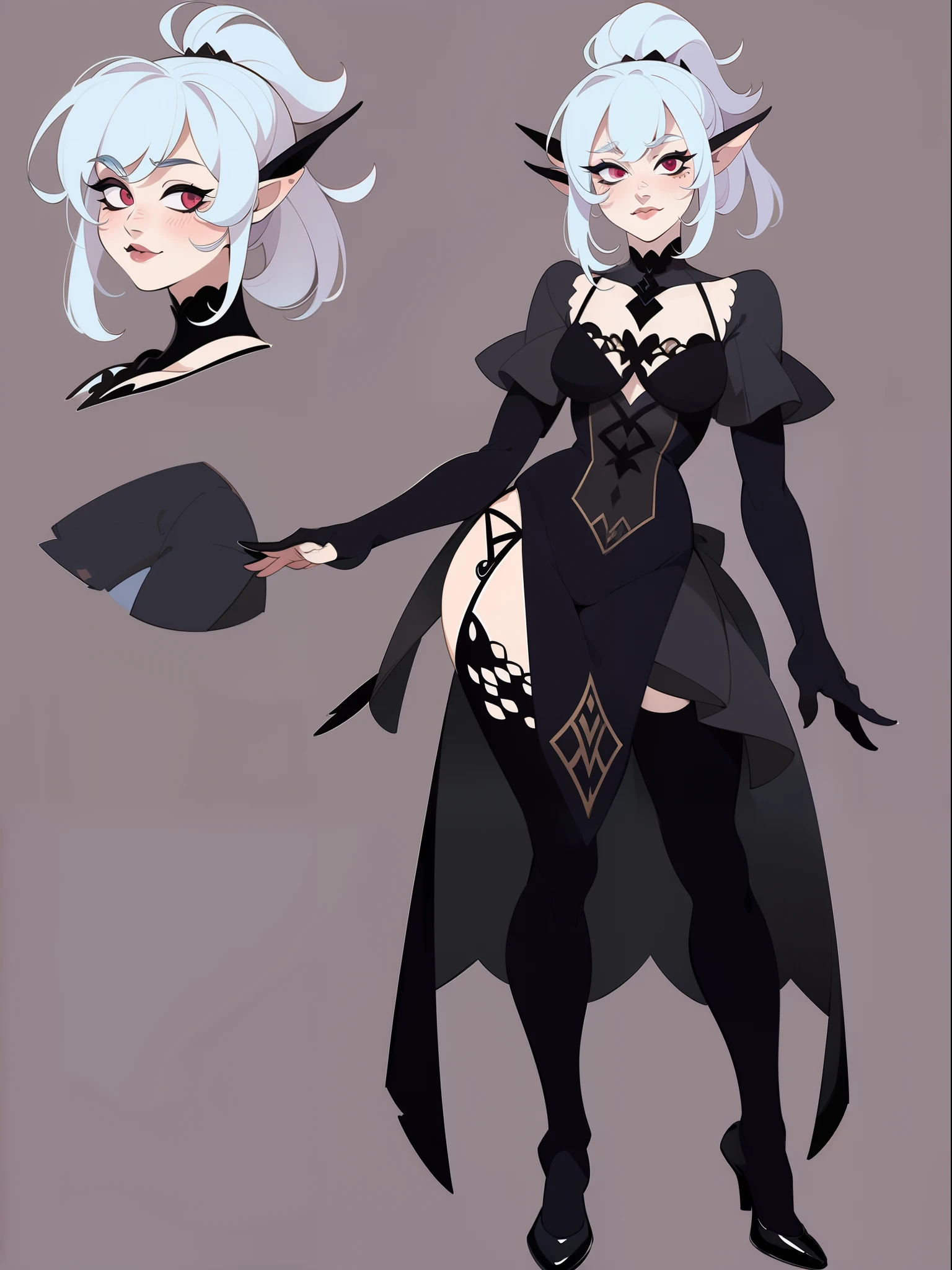 character concept adopt, female cute troll ,  ((gothic)), fullbody, dress