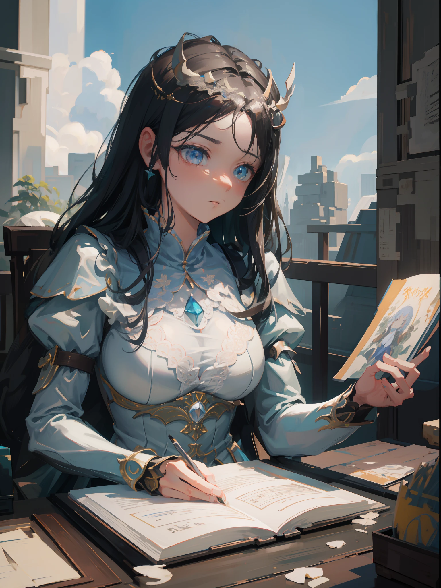 Silver hair,hentail realism, shadowing,,character sheets, reference sheet, Standing painting, 8K, Super detail, 1080p, Women's HD,femele, 16k, high resolution, Best quality, High quality, Anatomically correct, Masterpiece, ccurate, hyper HD,As graceful as a swan,unreal-engine, Ghibli-like colors, anime big breast, Standing painting, angle of view,battle armor,ssee-through,Lace skirt,Fluorescence behind it,showing belly,Red infracing