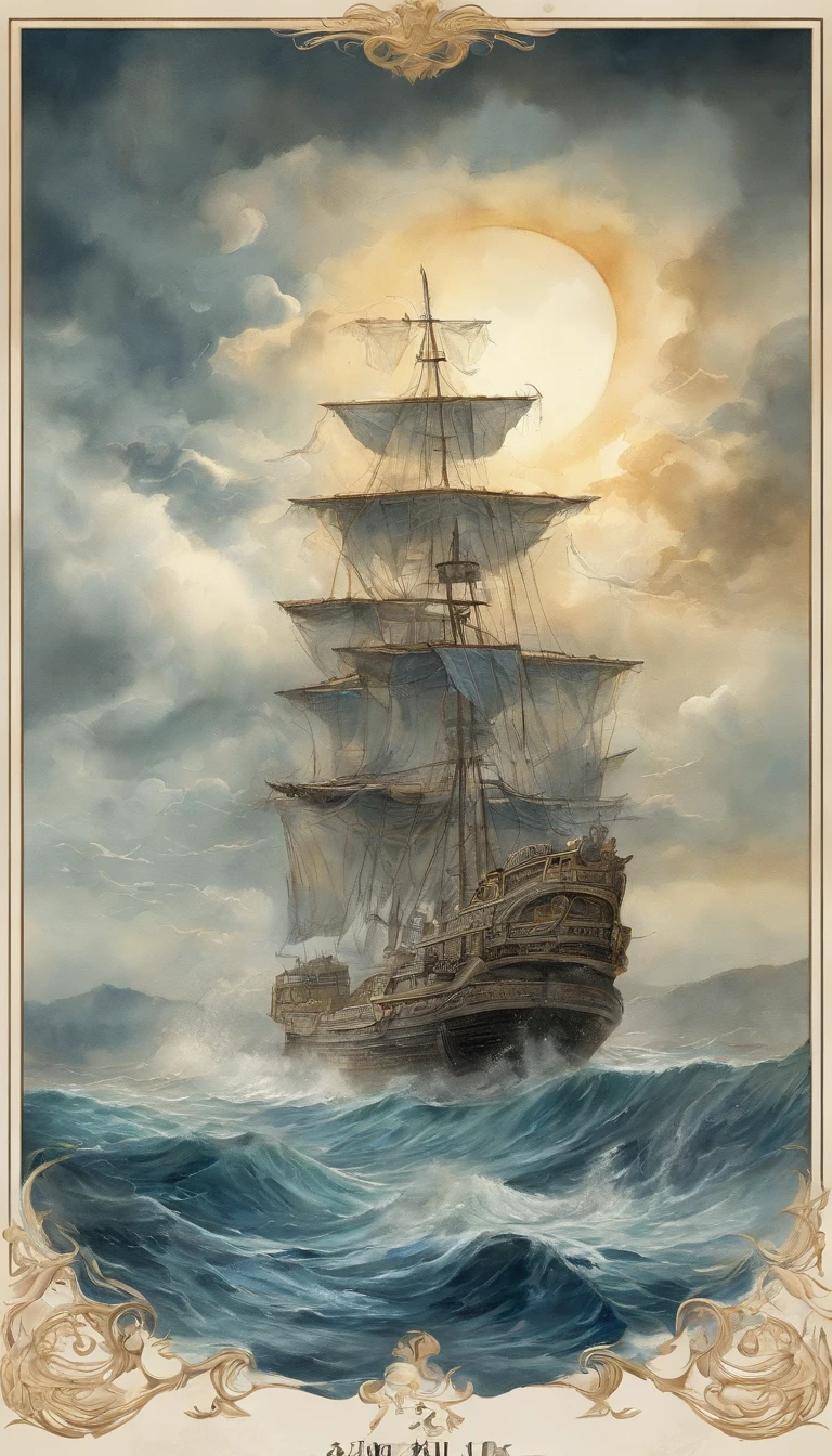 Vickers style, The graphics in the poster design are ocean colors, Chinese dragon in ink painting,, As a water god, Living in the North Sea, Control thunderstorms at sea, an ancient Chinese god, Super sharp,Realistic details,Auspicious clouds, depth of fields, God Ray, fantasy coloring, romanticism lain, art-deco, Cinematic lighting, Depth of field, Sparkle, god light, Ray tracing, Ultra-wide angle, first person perspective, Wide shot, hyper HD, High quality, High details, Textured skin, Best quality