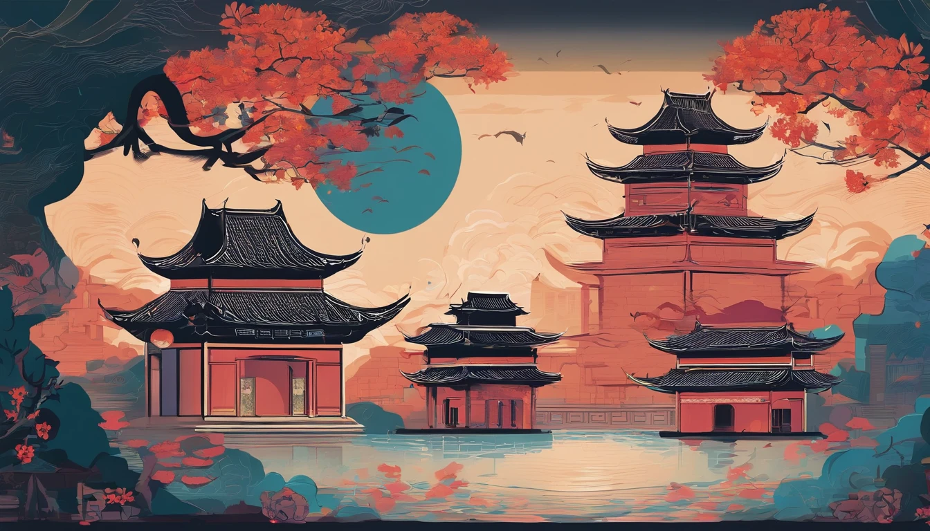 That mysterious night recently,
In the twilight
It is the most romantic picture
That dark night
A moon inlaid with tenderness
Illuminates the surrounding clouds
This dark night cloud
It is a mural painting of the Mogao Caves
Cleansing the inner stream
Take a sip of osmanthus wine,
That osmanthus was not cut by Wu Gang
Make a poem to chant the Mid-Autumn Festival
Can that poem make Chang'e smile?
The silent and deep Guanghan Palace
You may wish to take in the displaced people of the world