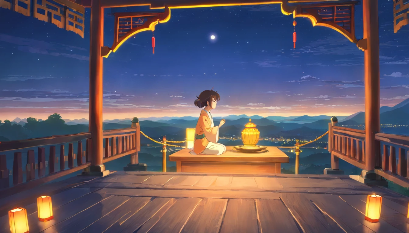 That mysterious night recently, In the twilight, it is the most romantic picture, the dark night, the moon with tenderness, illuminating the clouds around it, the clouds in the dark night, the murals of the Mogao Caves, cleansing the inner stream, taking a sip of osmanthus wine, Is that osmanthus cut down by Wu Gang Make a poem to chant the Mid-Autumn Festival Can that poem make Chang'e smile The silent and deep Guanghan Palace You are willing to take in the displaced people of the world