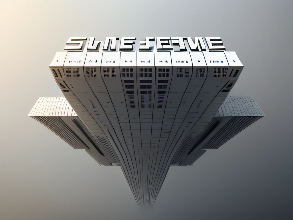 type design，White theme，sci-fy，Sci-fi rendering, highly rendered, architecture render