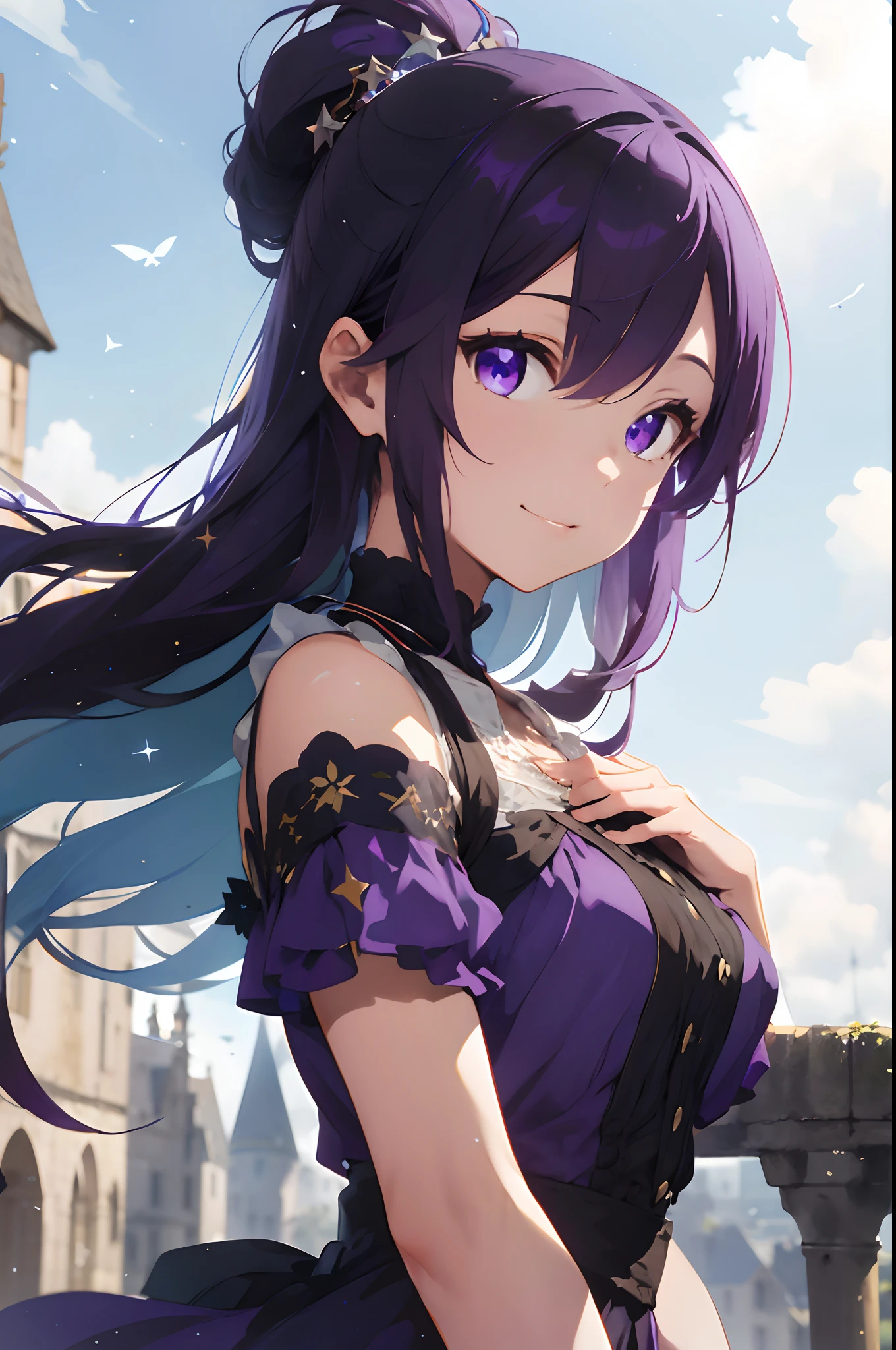 Shining purple eyes