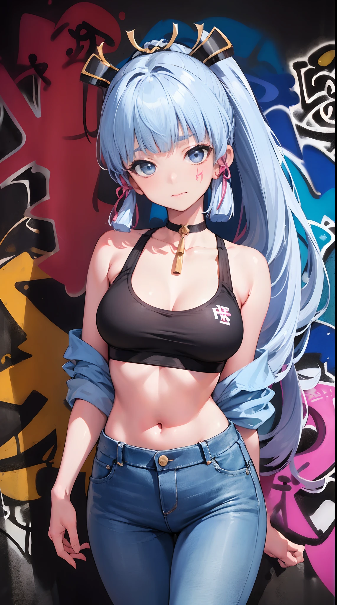 (Super detailed、Ultra-high resolution、Detailed Background)、((Flat Color))、((colorful))、((浮かぶcolorfulな水))、One female secretary in the office、body paint、Pop tattoo on belly、Big Breasts、Sexy Random Pose、Angle view from below、
(Medium Hair、Silver Hair、hair ornaments、Glasses)、Beautiful blue eyes、Beautiful red lip、(Playsuits、choker）、Sexy uniform showing the underside of the chest）、(((Underboob)))、TWICE&#39;s Tzuyu&#39; on pause、（fun、smile、A rich expression）、cameltoe