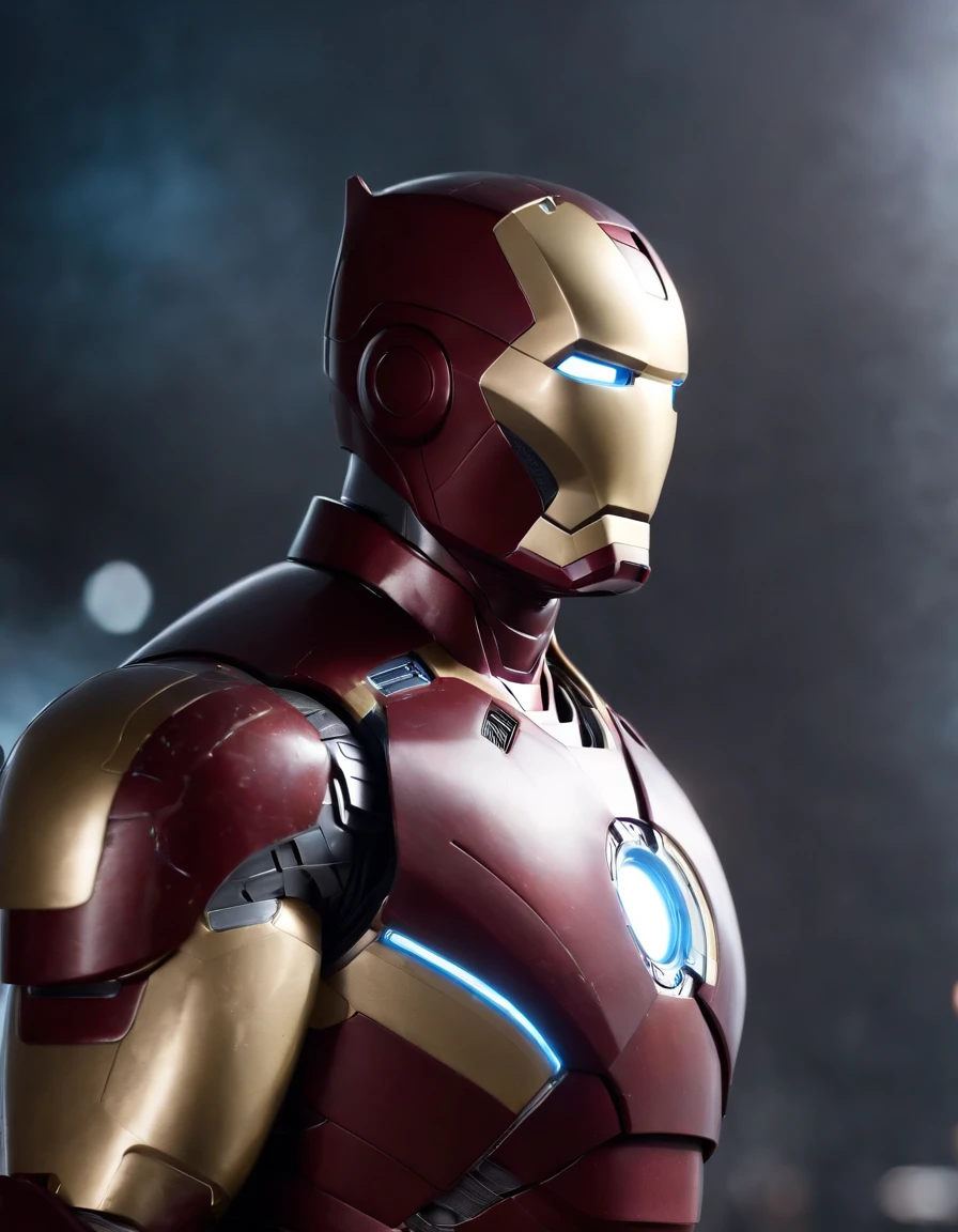 (Best quality, 4k, Masterpiece :1.3), iron man & infinity gauntlet