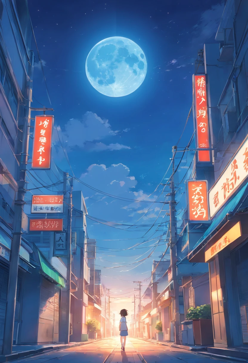 Huge full moon as a background