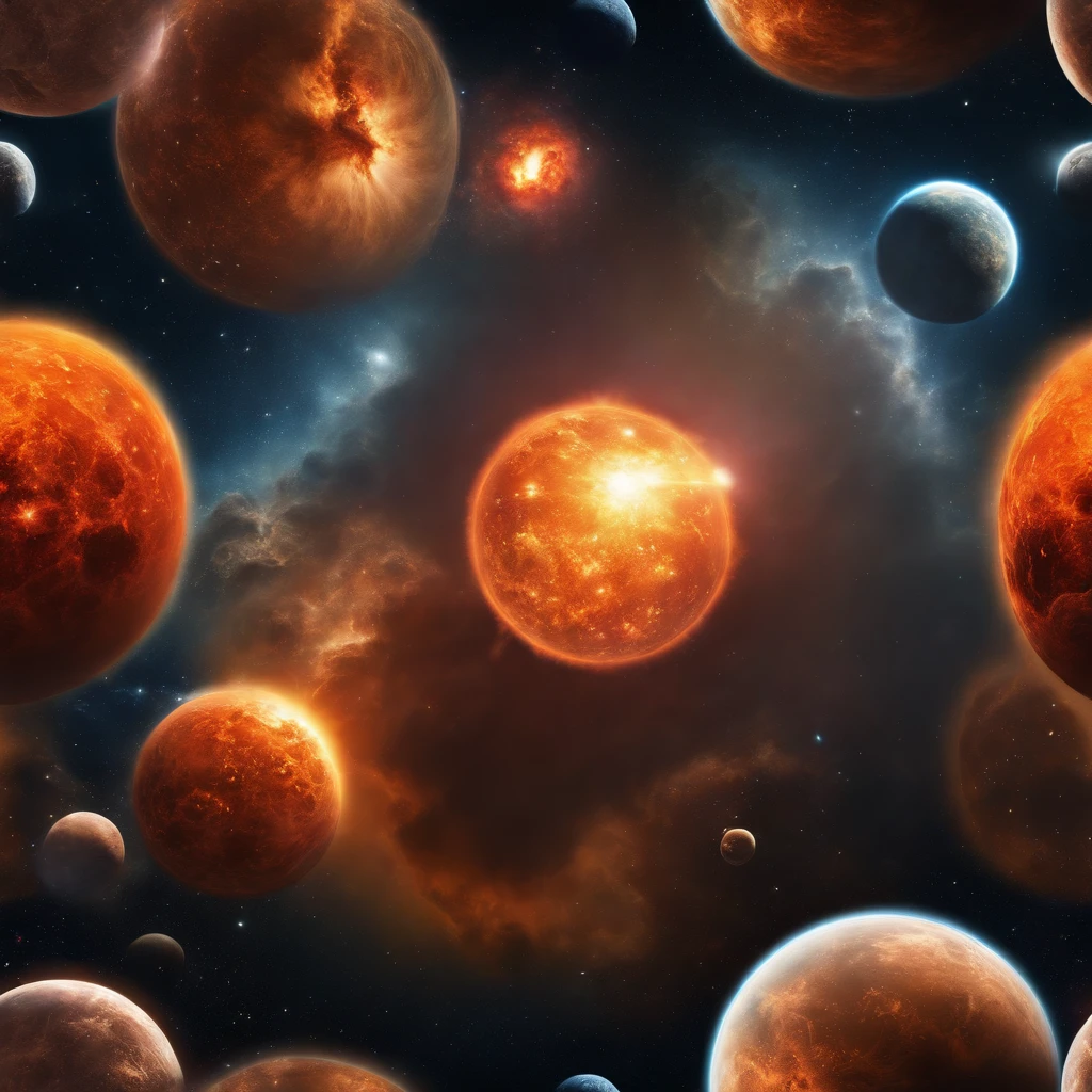 (best quality, high resolution, 4k, 8k, highres, masterpiece:1.2), ultra-detailed, (realistic, photorealistic, photo-realistic:1.37), HDR, UHD, studio lighting, extreme detail description, professional, vivid colors, bokeh, destroyed planet after explosion, view from space, dark space background