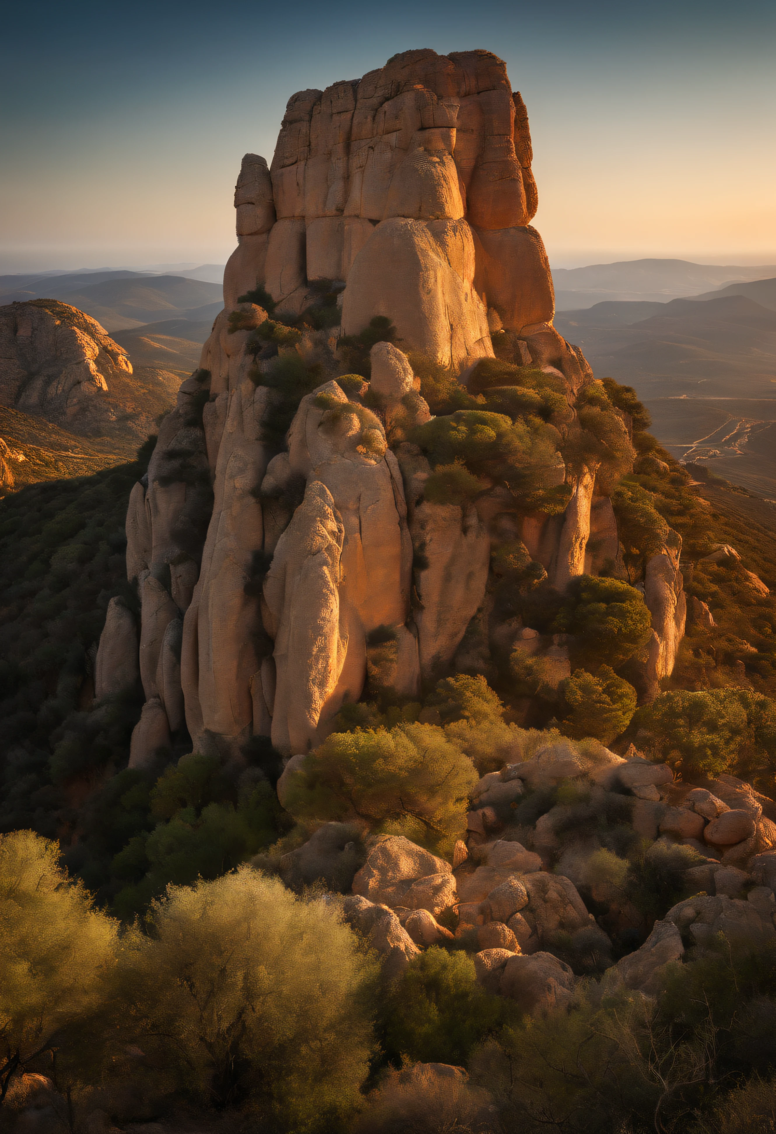 the giants of Mont'e Prama, Sardinia, history, photorealistic, high detail, allegory