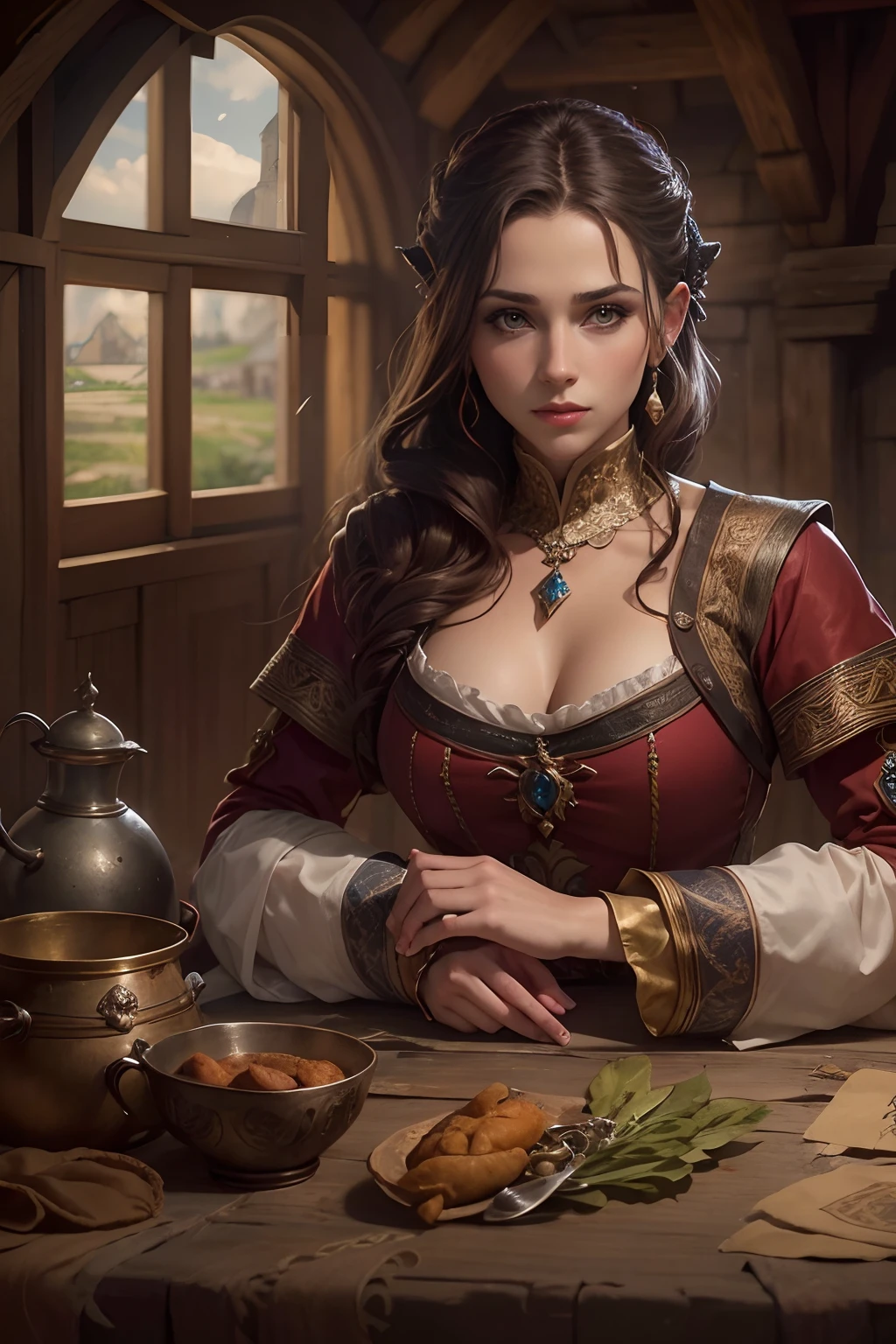 highly detailed hdr photo, beautiful, slim thick, gassy, bloated african, dark skin human adult princess fiona burping belching while sitting in chair at dinner table in medieval castle, warm dynamic lighting, sexy slutty medieval adult princess style green dress, slutty loincloth, one single long thin adult braided ponytail, reddish brown hair, tiara, light freckles on cheeks, realistic dark moody dramatic high detailed art style, wide open mouth, perfect gorgeous face, struggle face, full body, eyes closed, pudgy bloated tummy innie belly button l midriff, intense yelling burping hard