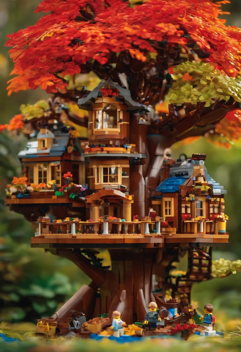 Lego-style treehouse