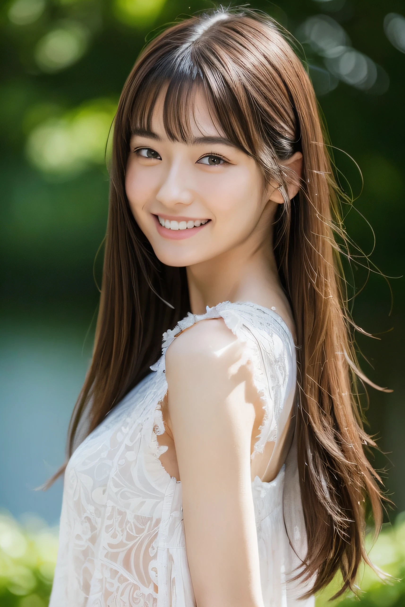 (((​masterpiece))), top-quality, Extremely detailed, Detailed background, Very beautiful girl, japanese, 16 yo,  Detailed face, bangs, smile, (Full body:1.3), (random hairstyles :1.2), (Young Face), (Perfect body:1.1), blouse, Summer, in 8K, Wallpaper, amazing, finely detail, Ultra-detailed, 超A high resolution, Extremely detailed, Pure erotic face, extremely detailed eye and face, Beautiful detailed eyes, highly detailed skin, No makeup, (Natural Skin),