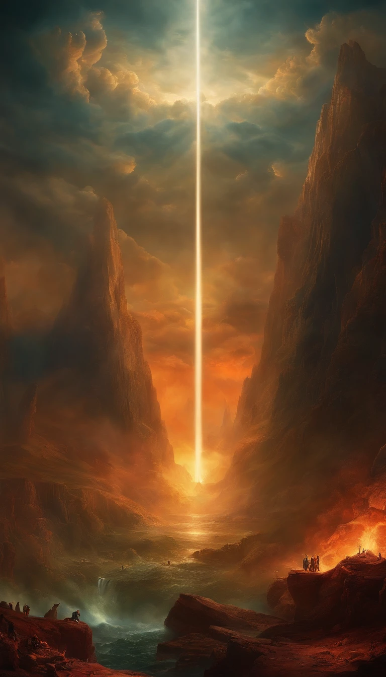 "The Last Judgement artwork inspired by the dramatic style of British artist John Martin." Lots of peoples, extremely detailed, 4K