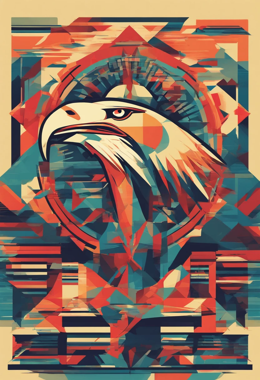 (nvinkpunk:1.2) (estilo snthwve:0.8) bold head eagle, anthro, lightwave, sun sunset, intrincado, altamente detalhado