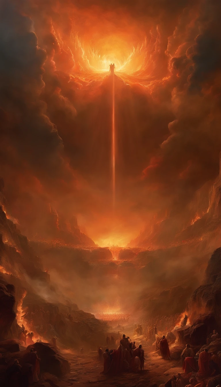 "The Last Judgement artwork inspired by the dramatic style of British artist John Martin." Lots of peoples, extremely detailed, 4K