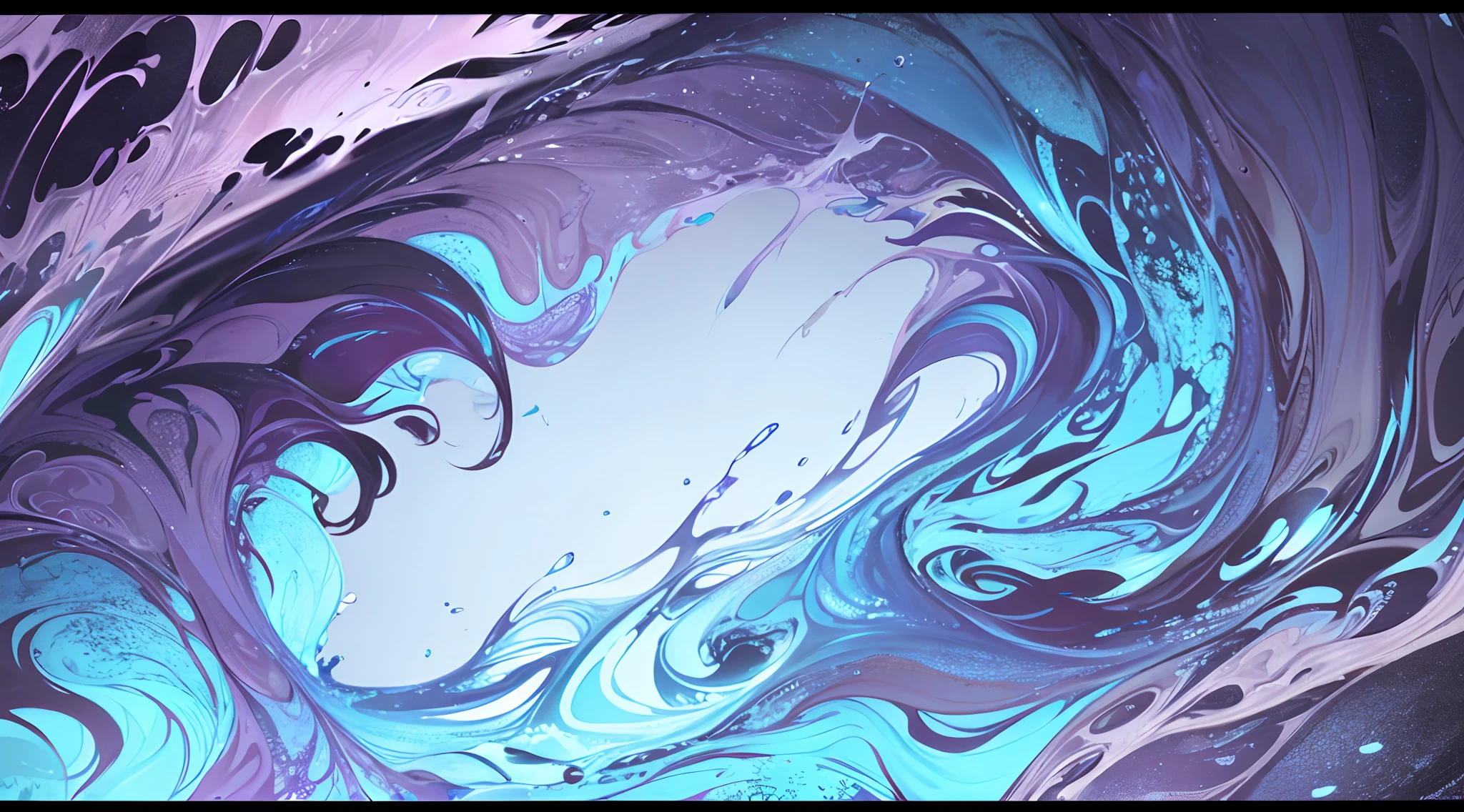 fluid art, blue, white, purple