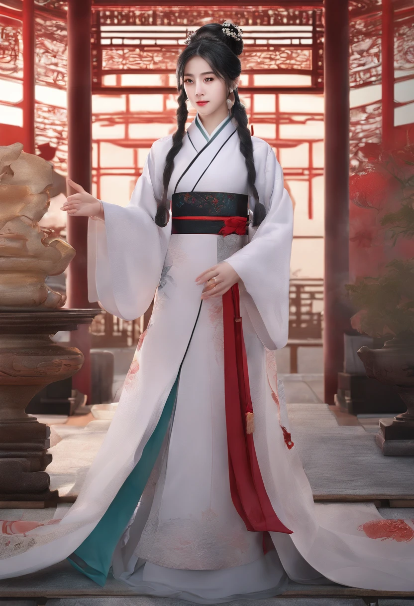 1girl in.Solo,Hanfu,Chinese clothing,(backfacing:1.2),photograph, masutepiece, photorealisim,Best Quality, 超A high resolution, Raw photo, photo shot, Professional, Amazing detail, Colorful, surrealism, masutepiece, Best Quality, nffsw, point of view, Highest Quality, Sharp Focus, digital art render, 8K,