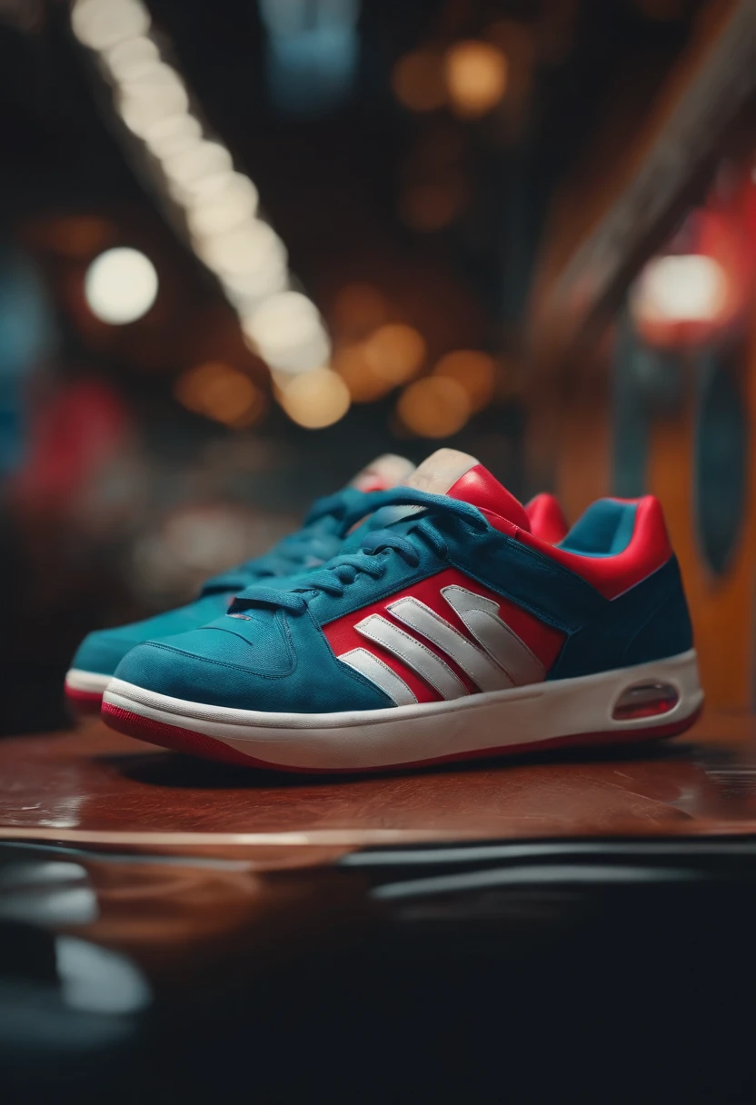A poster or banner advertising sneakers, beautiful cinematic 8K realistic