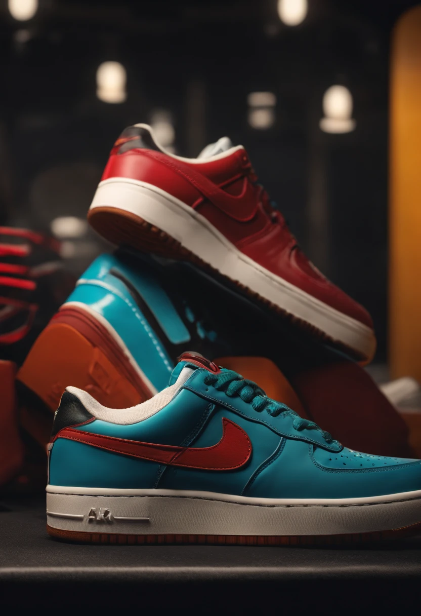 A poster or banner advertising sneakers, beautiful cinematic 8K realistic