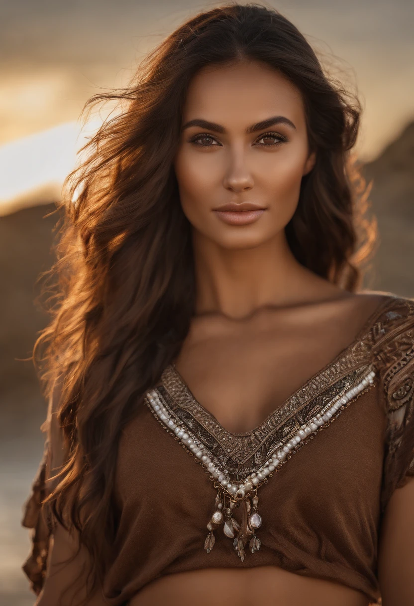 Nikon Z 85mm,((best quality)), ((masterpiece)), ((realistic)),far from the camera image, gorgeous native american woman, brunette, 25 year old, posing in a beach, wearing lingerie petite, smile with teeth showing, ((small breasts)), intricate details, highly detailed, sharp focus, professional, 4k, god rays, hand model, stunning brown eyes, petite, strong chin big ramus dnot defined jawline huge strong cheekbones highset cheekbones big eyes. great face projection highres, detailed facial features, high detail, sharp focus, smooth, extremely detailed, photo_\(ultra\), photorealistic, realistic, post-processing, max detail, roughness, real life, ultra realistic, photorealism, 8k uhd, best light for instagram, slavic face, long blon hair, beautiful hair, real face face