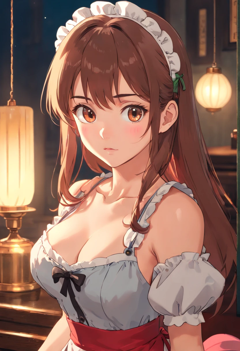 masterpiece, ultra-detailed, best quality, extremely detailed, 8k, high res, realistic, 1girl, 18yo, beautiful girl,BREAK,(blush:1.5),(sweaty:1.3),(((Cleavage、Areola、))) (Highest quality,masterpiece:1.2),