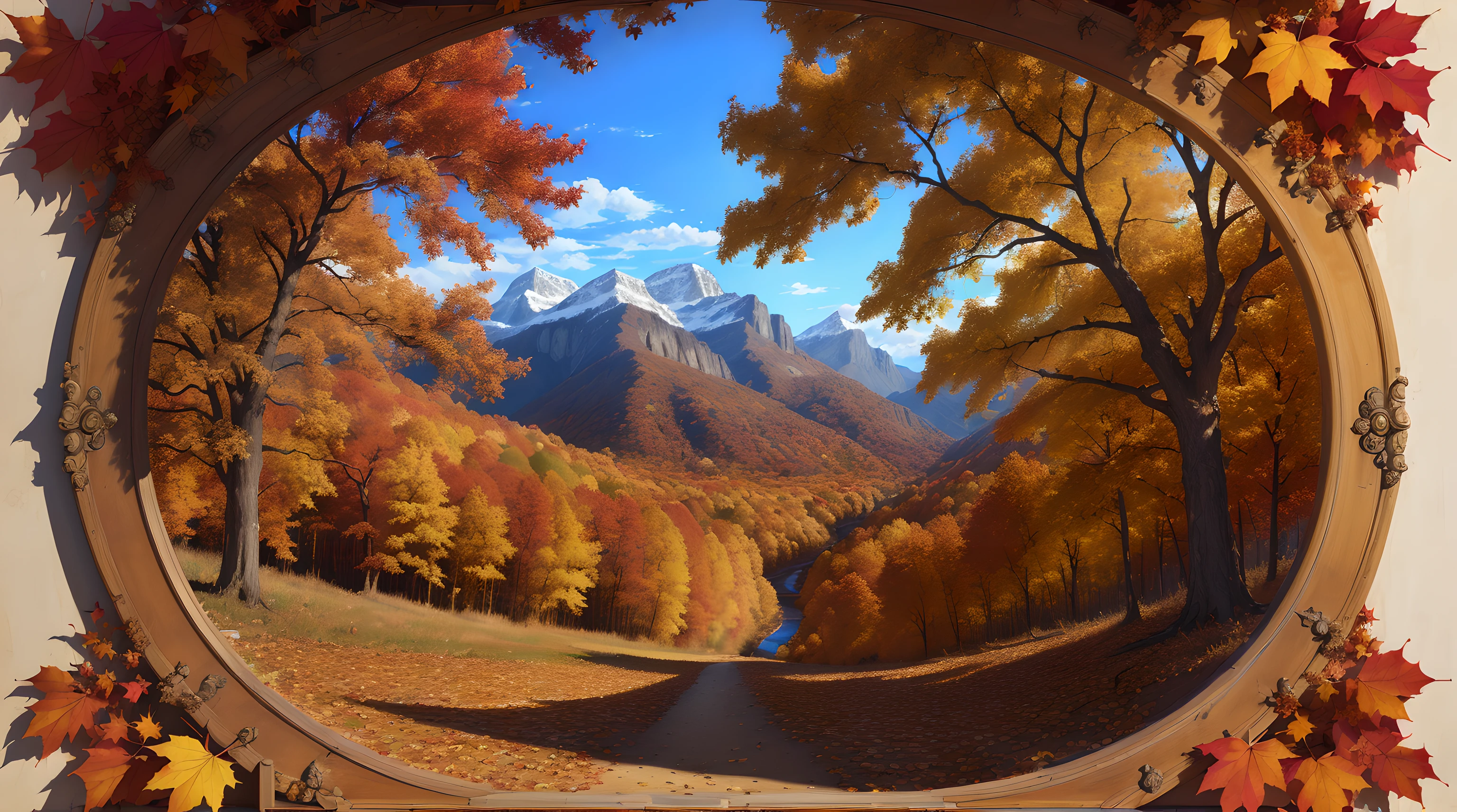 (masterpiece, best quality, high quality, highres:1.4), a stunning and extremely detailed illustration of Autumn