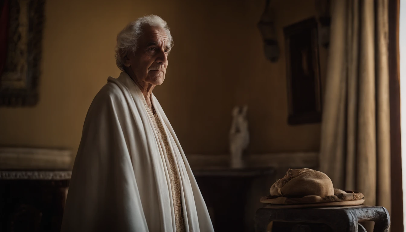 an old Elder
His robe was white as snow..
and the hairs of the head, brancos,
seu trono eram chamas de fogo,
e as rodas do trono, como fogo em brasa. in sky.