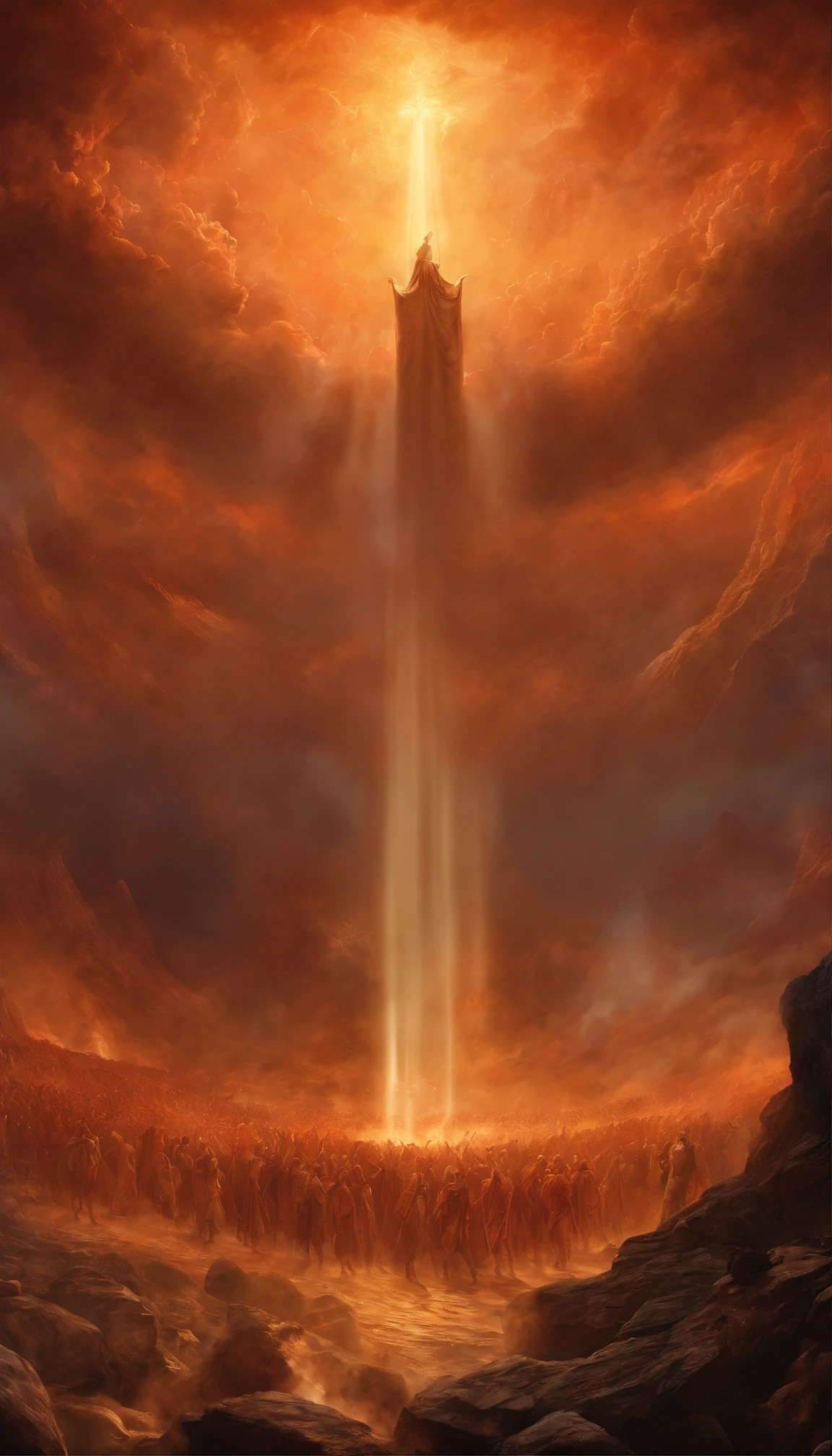 "The Last Judgement artwork inspired by the dramatic style of British artist John Martin." Lots of peoples, extremely detailed, 4K