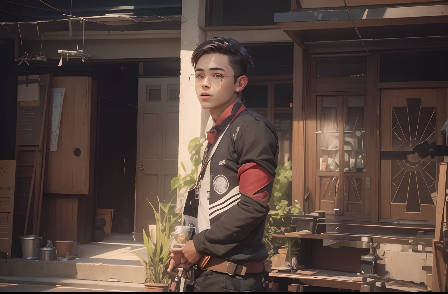 Boy with gun