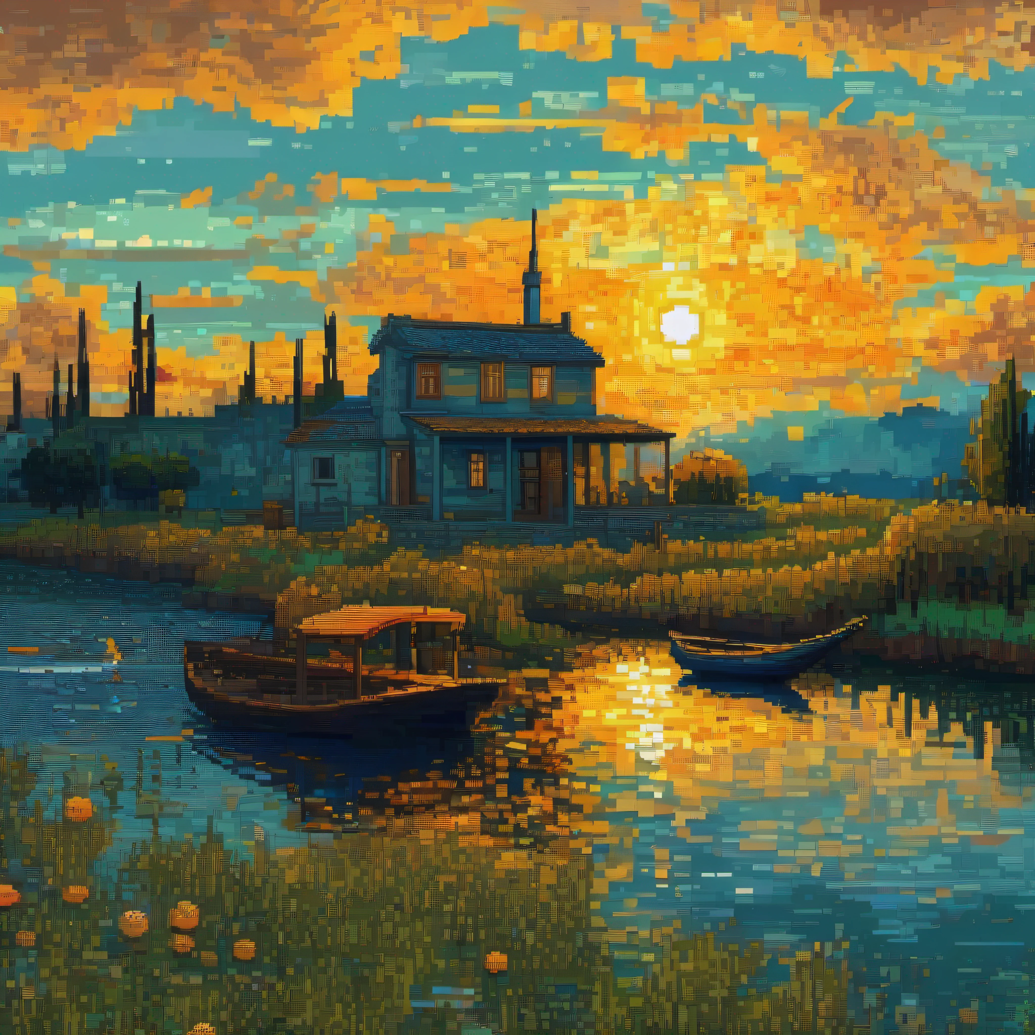 Van Gogh,pix,pixelart