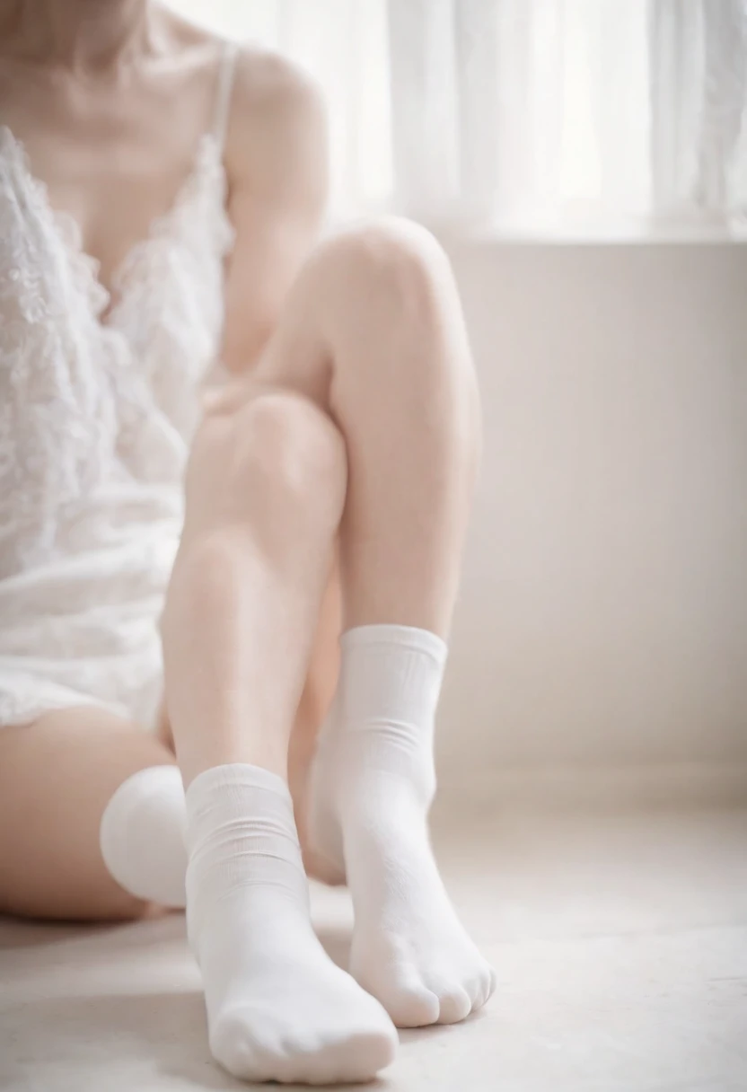 Wear white socks,Shota boy in white panties,the feet