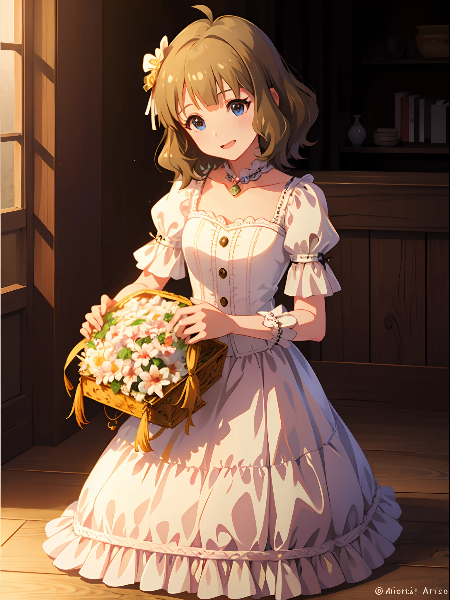 momoko suou (million live), 1 girl, maturefemale, 28 years old, Lori, Petite, Best Quality, Ultra-detailed, 8K, masutepiece, Cute Dresses, Lolita,