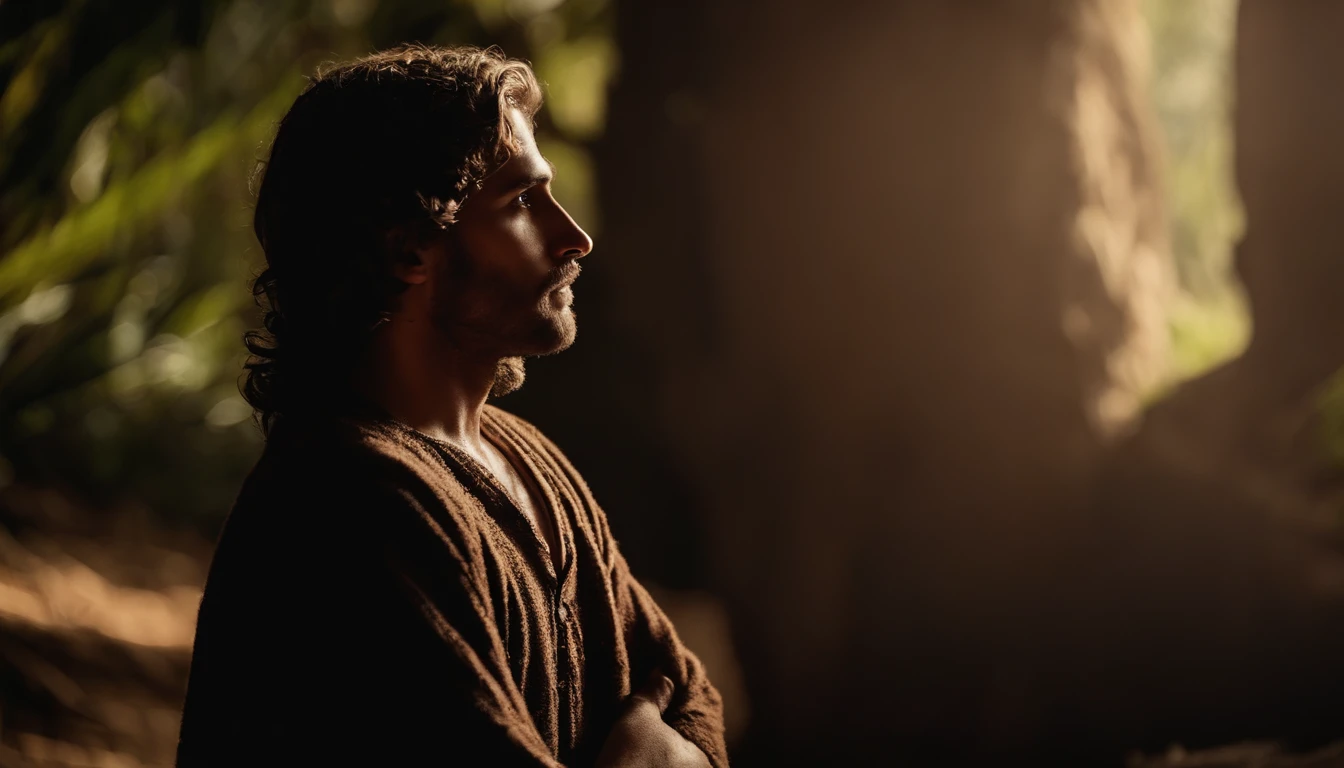 nataneal um jovem homem vindo ao encontro de Jesus.