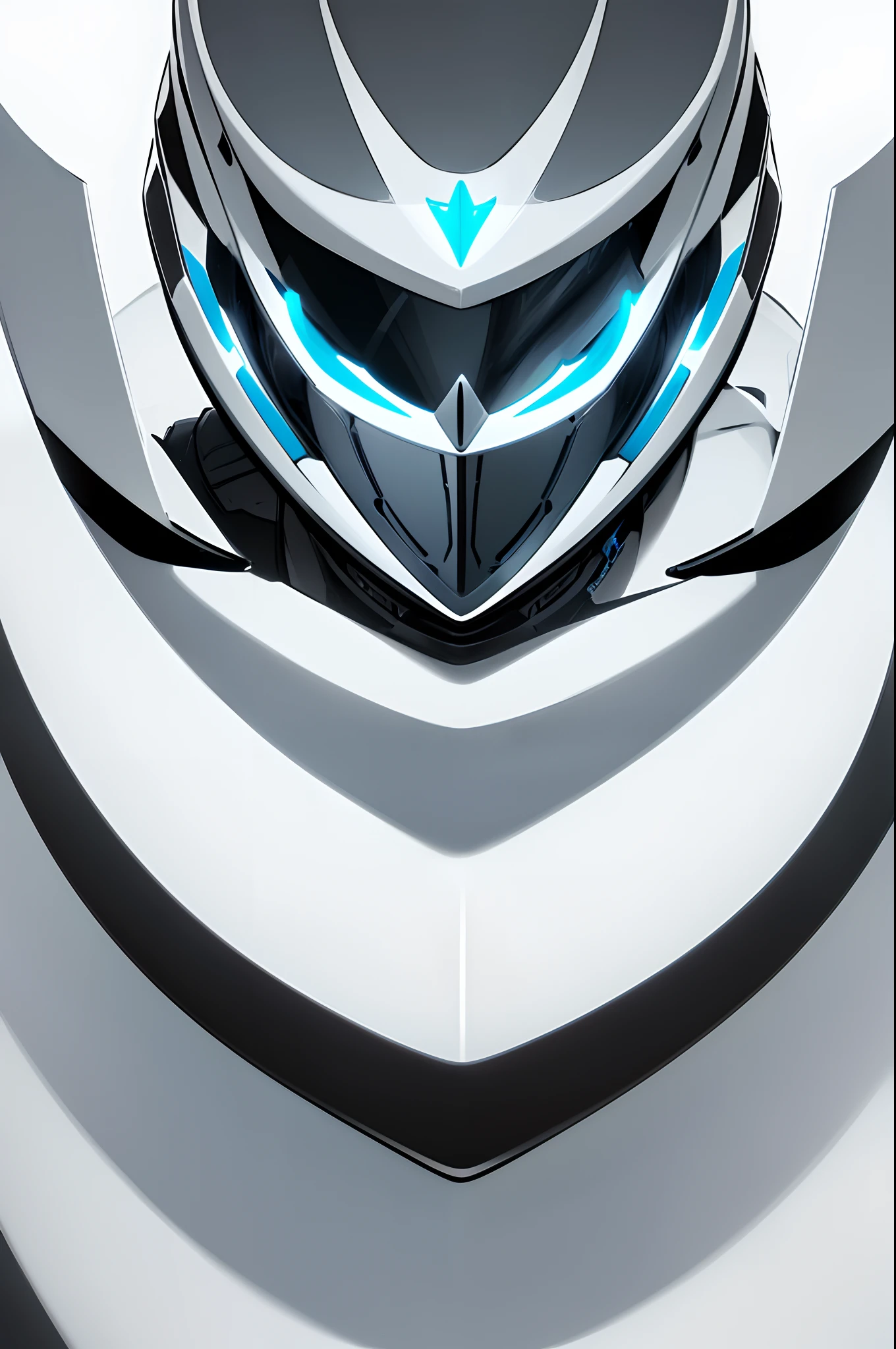 High-tech mask with a very minimalist design,(((Epoch-making minimalist design,Smooth, strongly reflective surface))),Facial expressions cannot be seen because of reflexes