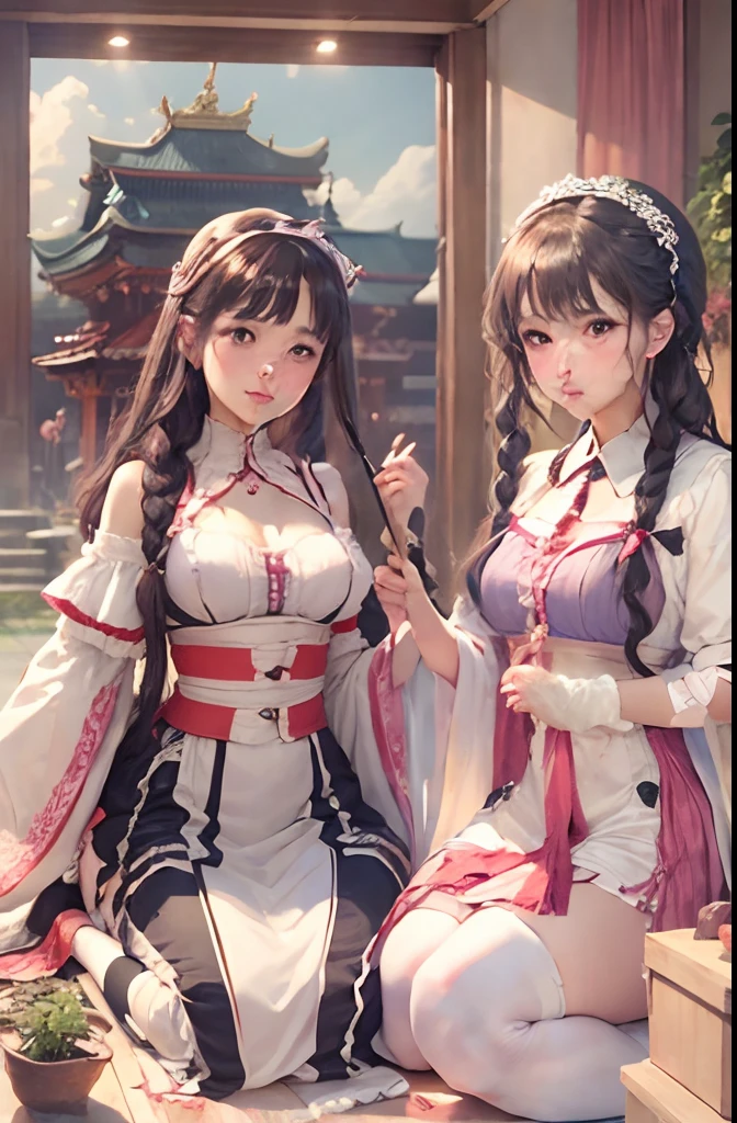 top-quality、Braids、Maids、full bodyesbian、shrines