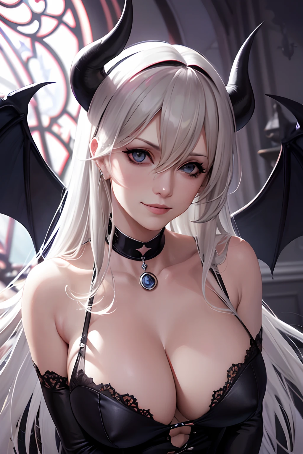 Stormy Daniels: The evil nun, Demon horn on the head, demon wings,diabolique, insidieux, Context of the Satanic Church