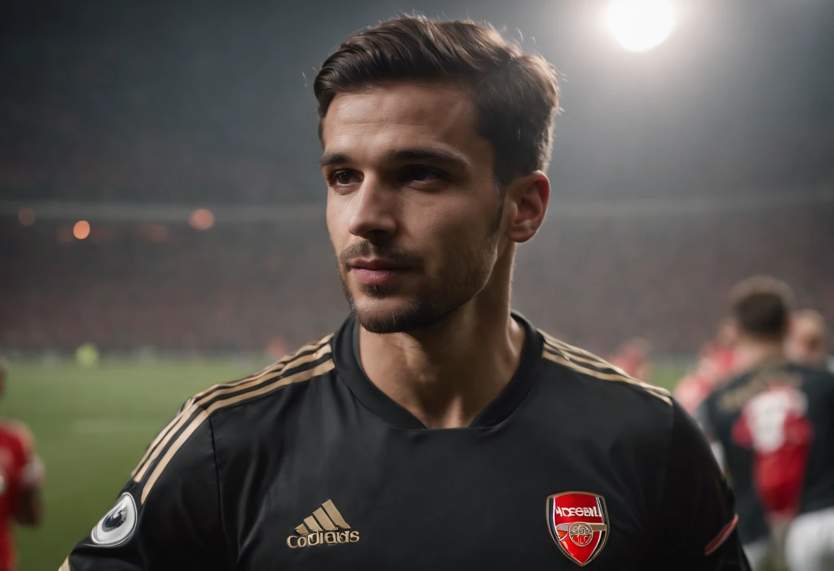 Homem Soccer Player negro in Arsenal