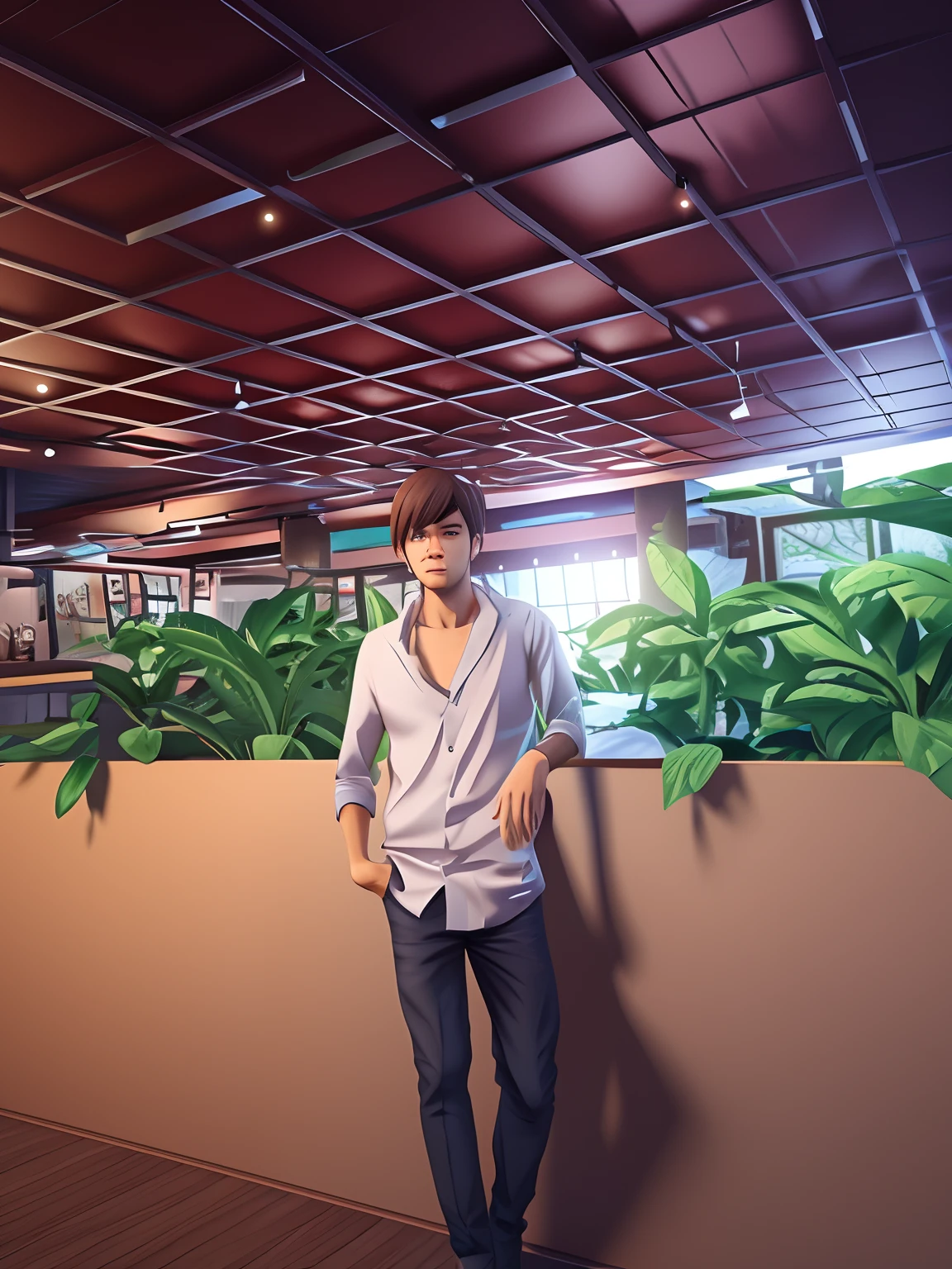 Change background and create 3d anime character realistic face with 8k ultra
