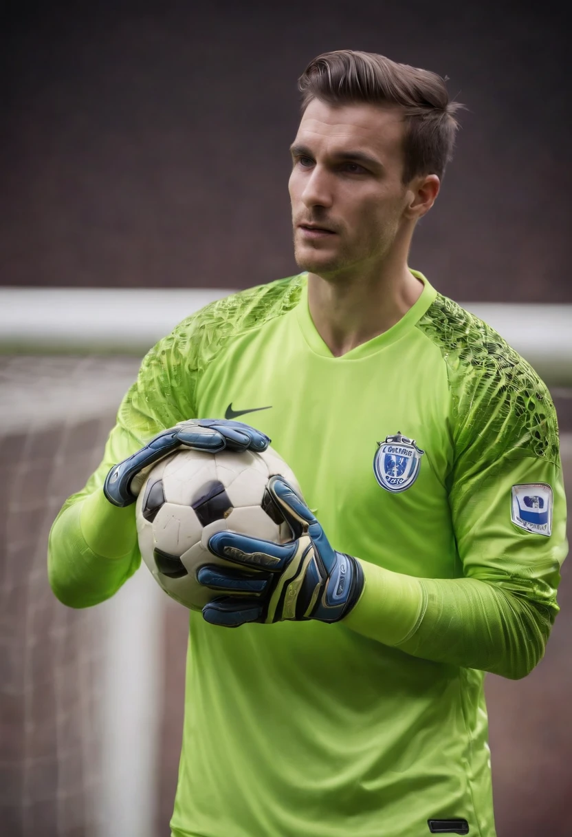 Homem Soccer Player Goalkeeper with goalkeeper glove