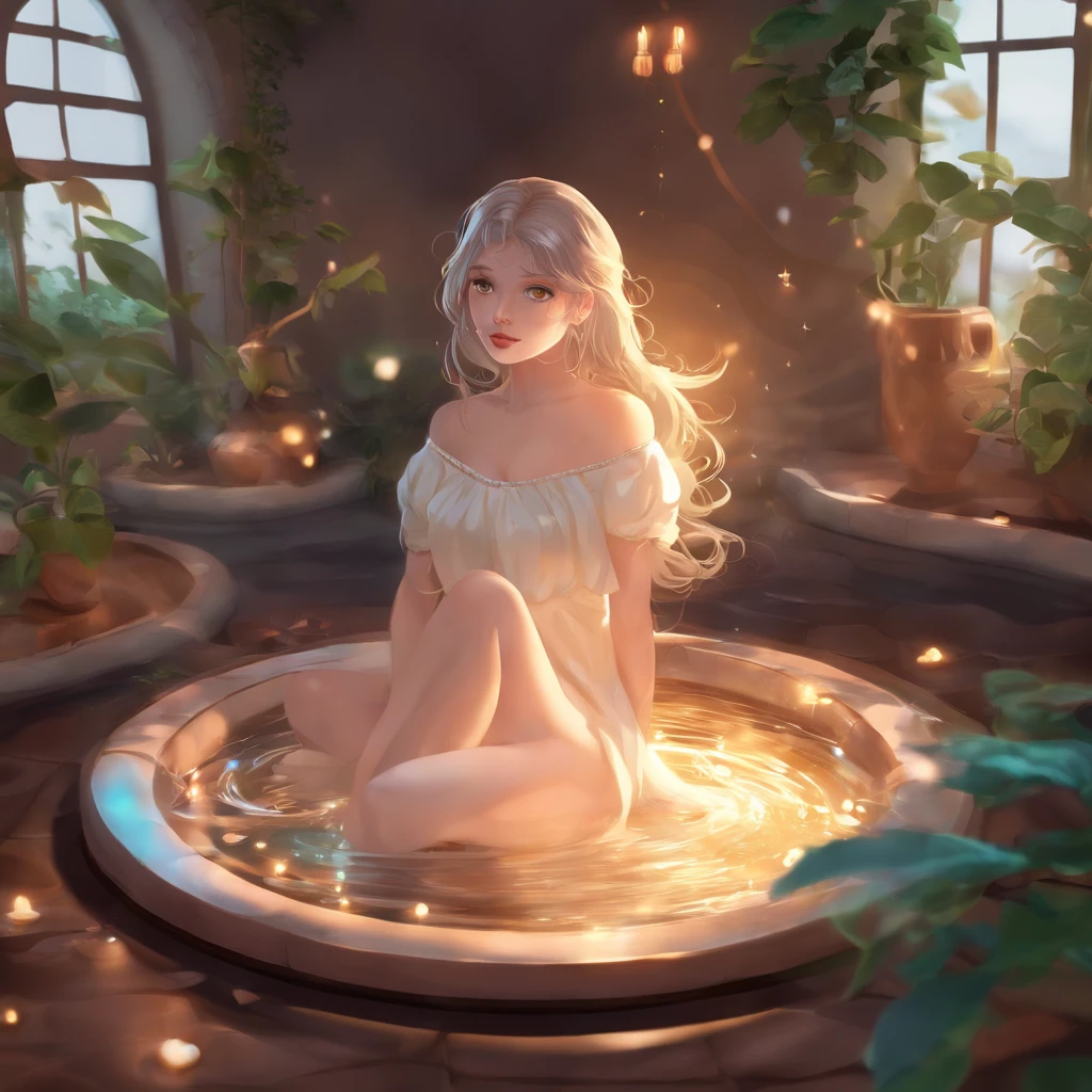 master part, high resolution, Anime estilo menina bonita, estar em um copo sujo, immersed in liquid, homunculus, Magical Circle, Quarto pequeno com flash fosforescente, menina bonita perfeita, no clothes, luminoso de dentro, Olhando para o espectador, riso, 3D rendering, perspectiva, amazing anime illustration, impressive lighting, Fantastic, perigoso, monstruoso