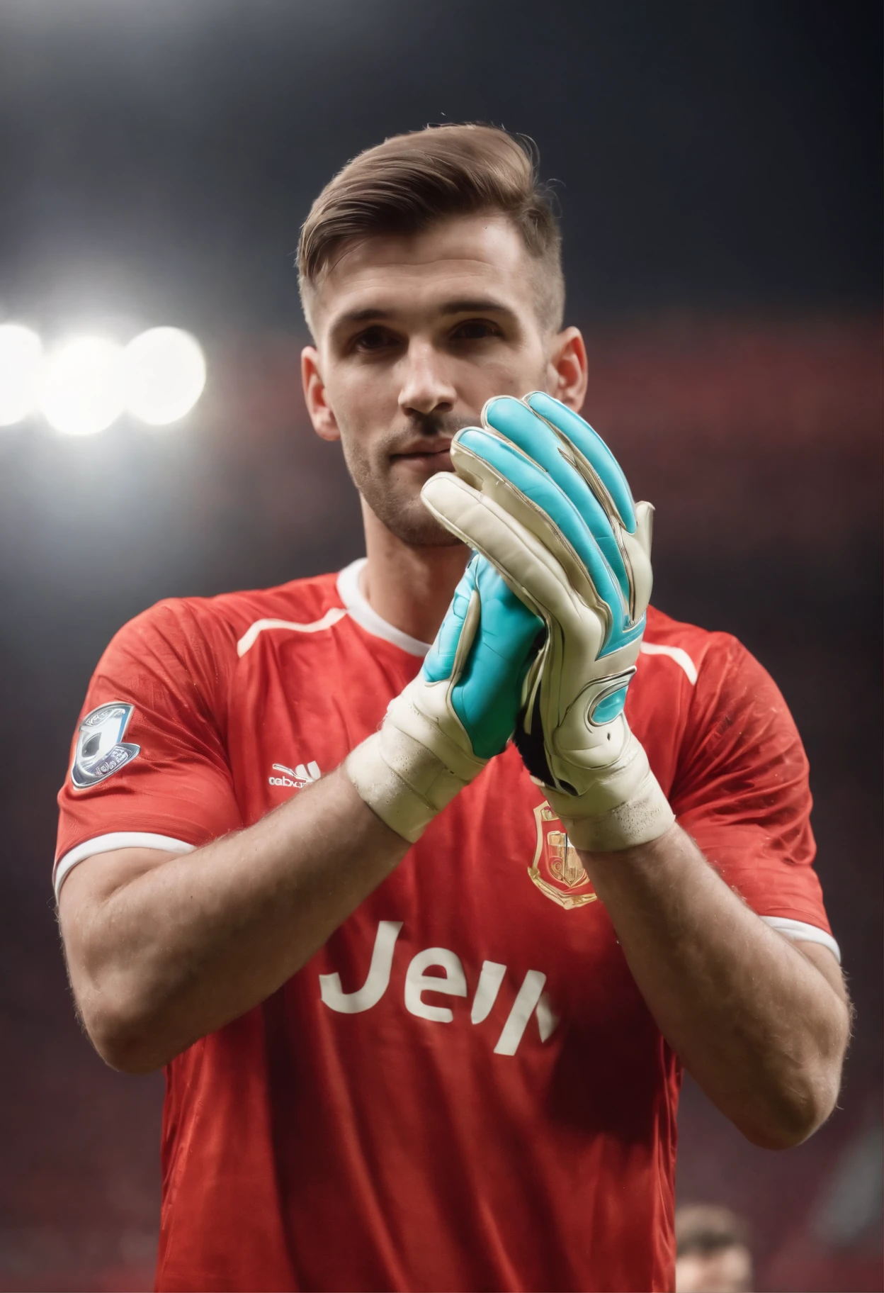 Homem Soccer Player Goalkeeper with goalkeeper glove