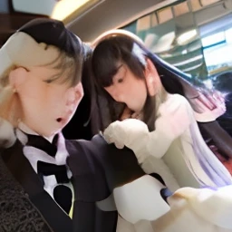 quadratic element,couple,Day man,gentleness,s girl,shoun,校服,long whitr hair,