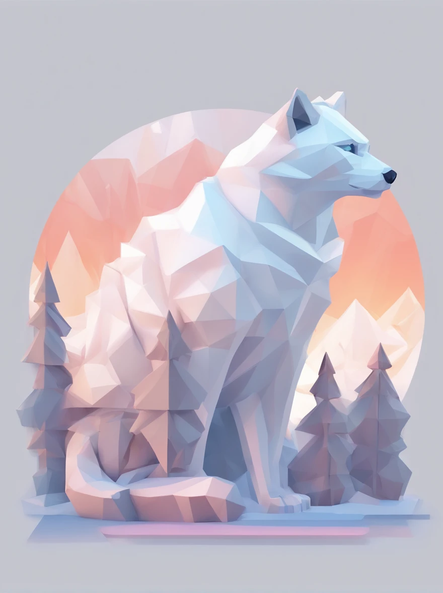 aesthetic illustrations, snowy landscape, long fluffy tail, intricate details, high-quality rendering, soft natural lighting, realistic fur texture, mystical atmosphere